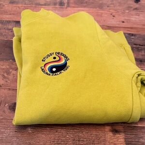 NWT Stussy Bright Yellow Crewneck Sweater
